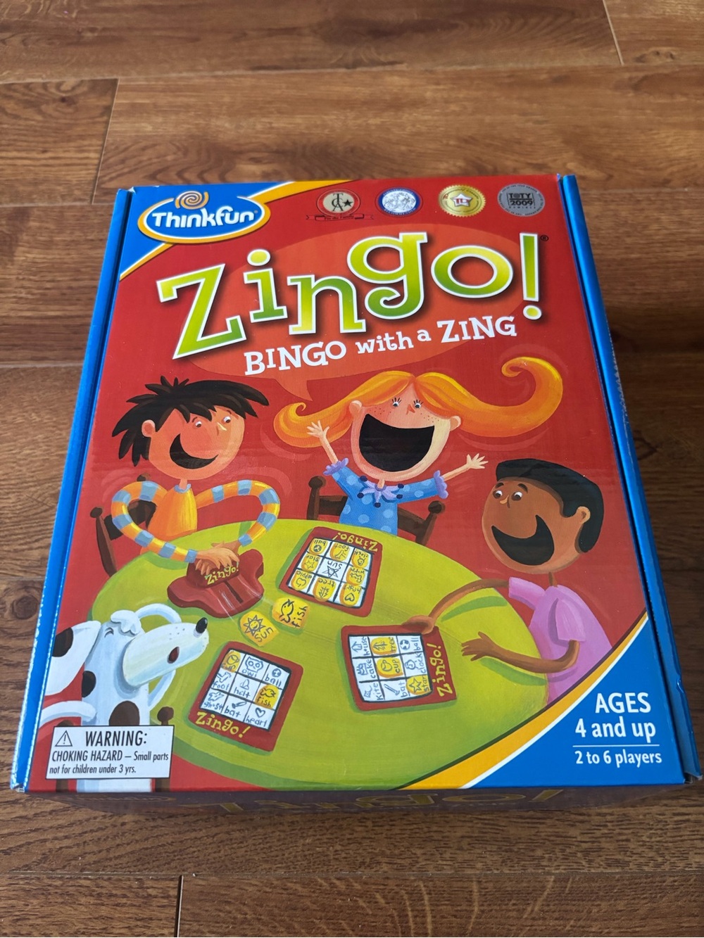 Think! Zingo! Bingo Game Box - Red with Blue Trim